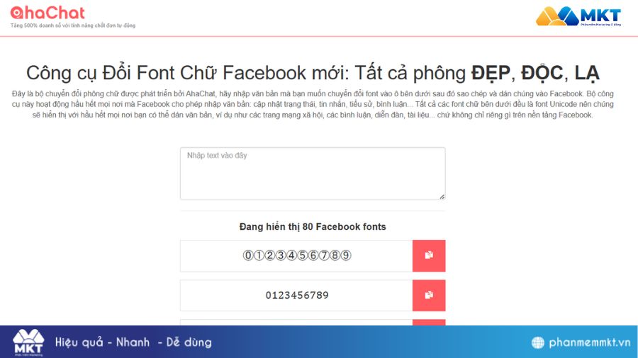  Cách đổi font chữ trên Facebook với AhaChat