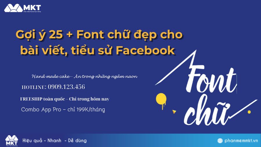 Font chữ đẹp cho bài viết, tiểu sử Facebook 