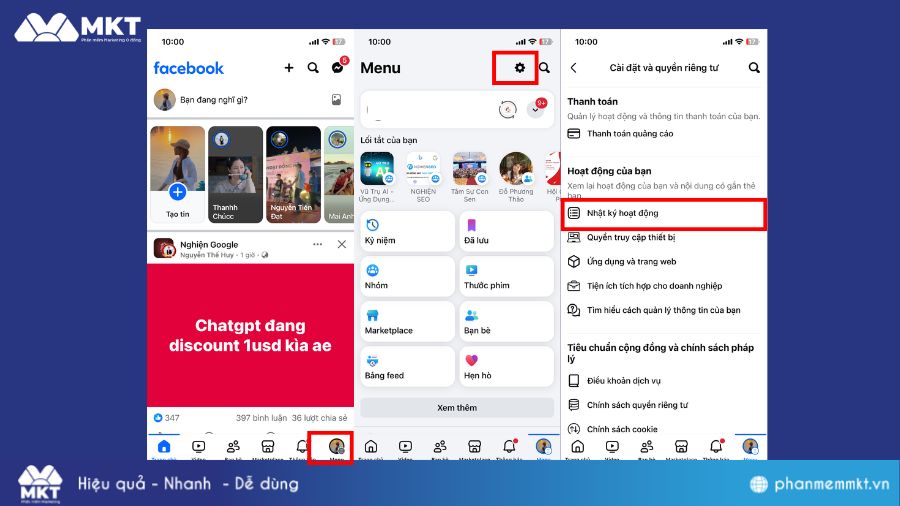 Cách khôi phục bài viết đã xóa trên Facebook ở điện thoại 