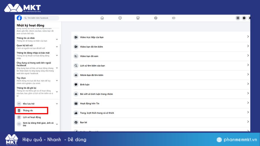 Cách khôi phục bài viết đã xóa trên Facebook ở máy tính 
