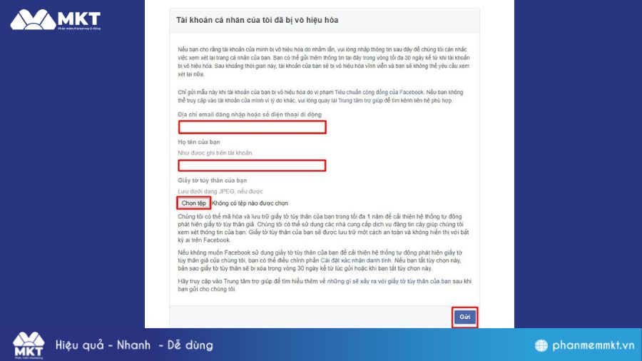 Lấy lại nick Facebook cũ bị người khác report tài khoản