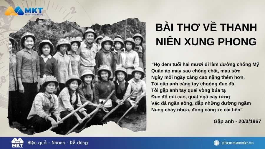 bài thơ về thanh niên xung phong