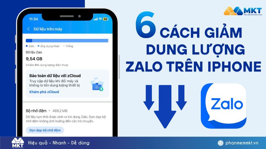 cách giảm dung lượng Zalo trên iPhone