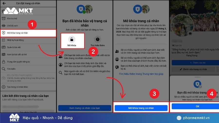 Cách khóa bảo vệ trang cá nhân Facebook