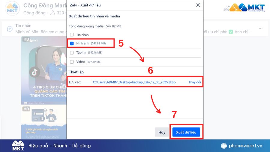 cách khôi phục ảnh đã xóa trên Zalo