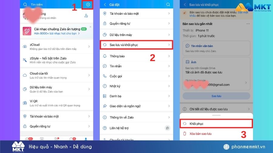 cách khôi phục ảnh đã xóa trên Zalo