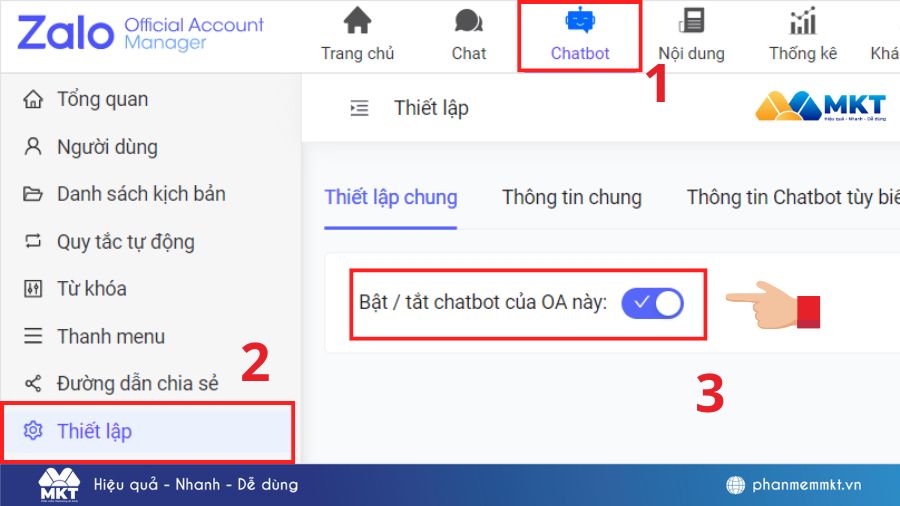 cách tạo chatbot trên Zalo