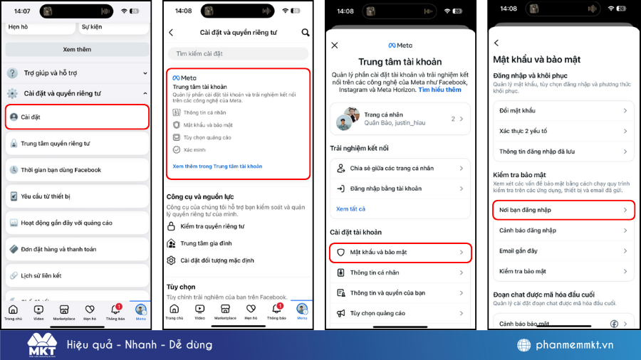 Cách thoát Facebook từ thiết bị khác trên điện thoại