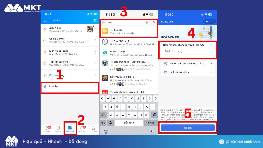 Tra cứu tiền điện trên Zalo Mini Apps Cách tra cứu tiền điện trên Zalo Mini Apps