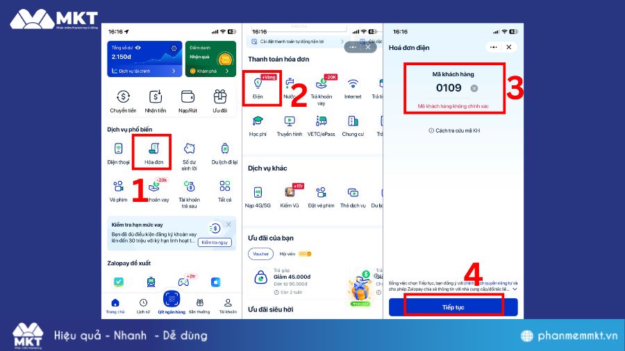 Hướng dẫn cách tra cứu tiền điện trên ZaloPay