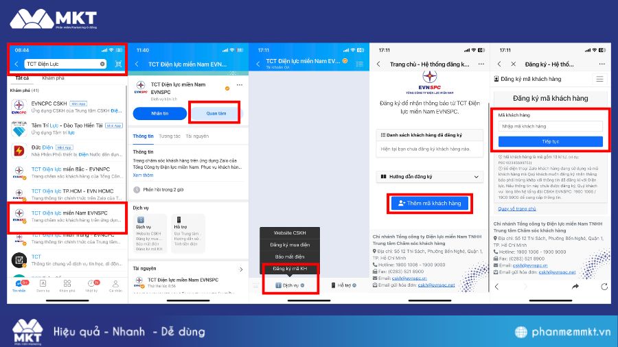 Cách tra cứu hóa đơn tiền điện qua Zalo OA