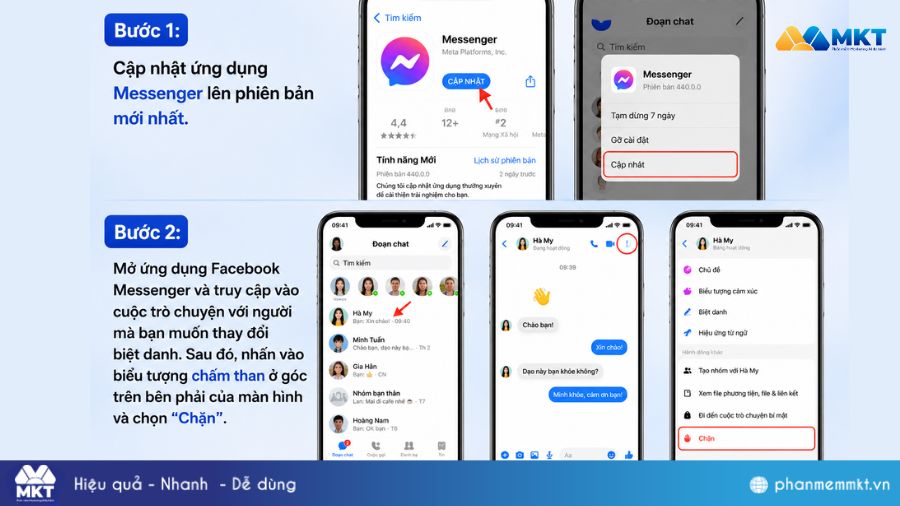 Hướng dẫn cách xóa biệt danh trên Messenger mà không bị phát hiện 3 Xóa biệt danh trên messenger mà không ai biết trên Android