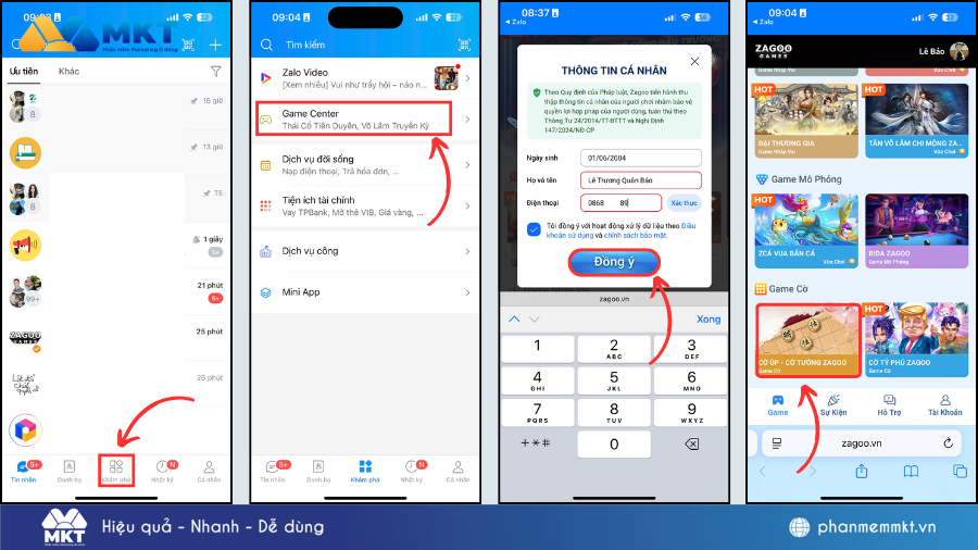 Trải nghiệm chơi cờ tướng trên Zalo cực thú vị