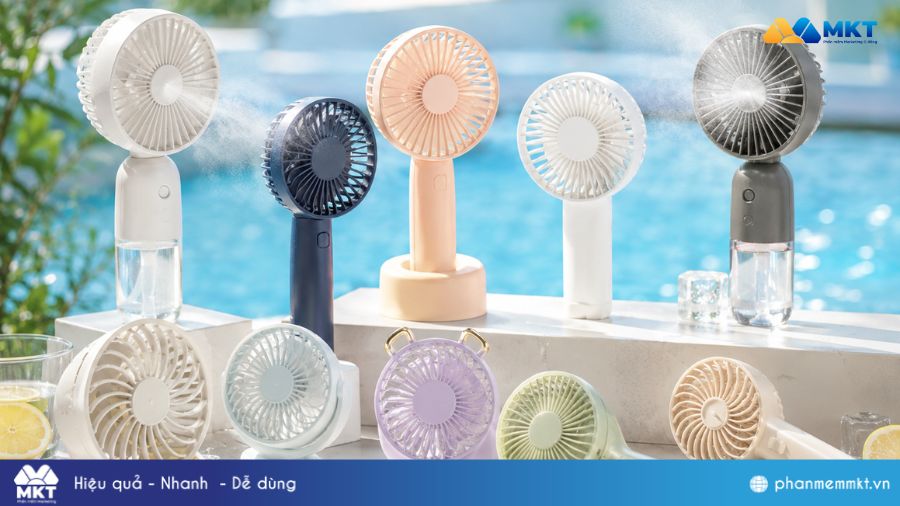 Mùa hè bán gì chạy nhất? 15+ Mặt hàng xu hướng dễ bán, nhanh ra đơn 5 Bán quạt mini, quạt cầm tay, phun sương