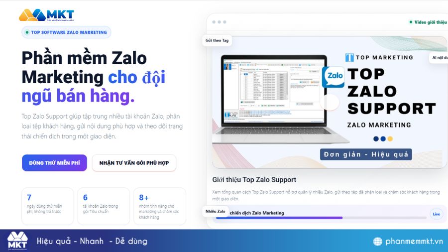 Top 10 phần mềm gửi tin nhắn Zalo hàng loạt hiệu quả 9 Top Zalo Support