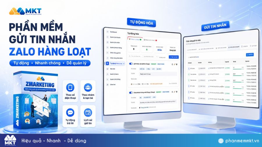 Top 10 phần mềm gửi tin nhắn Zalo hàng loạt hiệu quả 3 Zmarketing gửi tin nhắn hàng loạt
