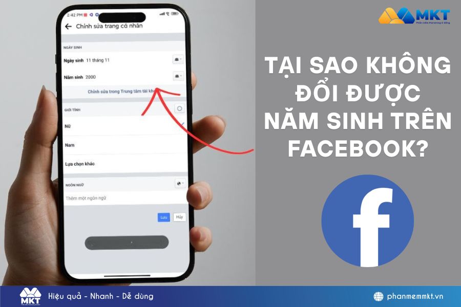 thay đổi năm sinh trên Facebook khi bị giới hạn
