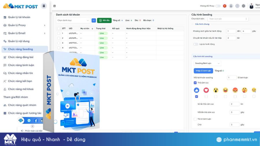 Tool seeding Facebook đăng bài tự động Tool seeding Facebook đăng bài tự động - MKT Post