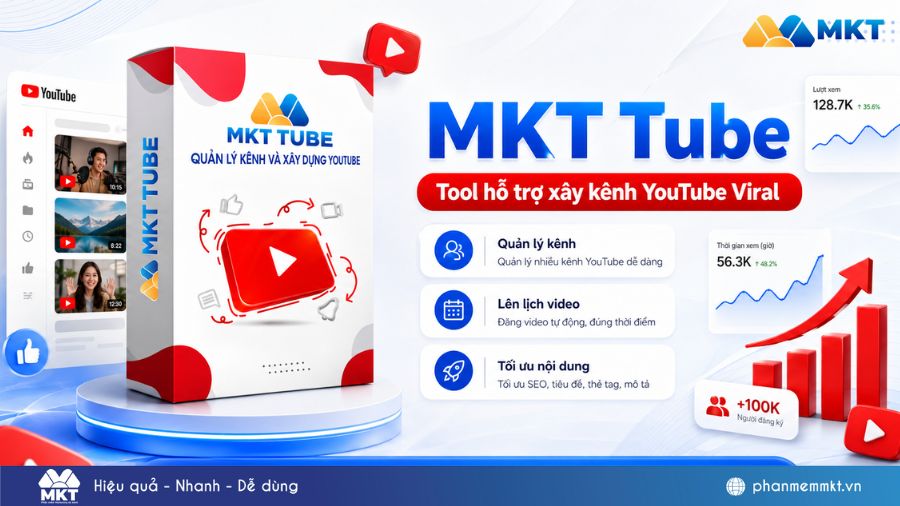 Top 13 tools SEO YouTube đáng tham khảo 2026 2 MKT Tube - Phần mềm hỗ trợ SEO và xây kênh YouTube
