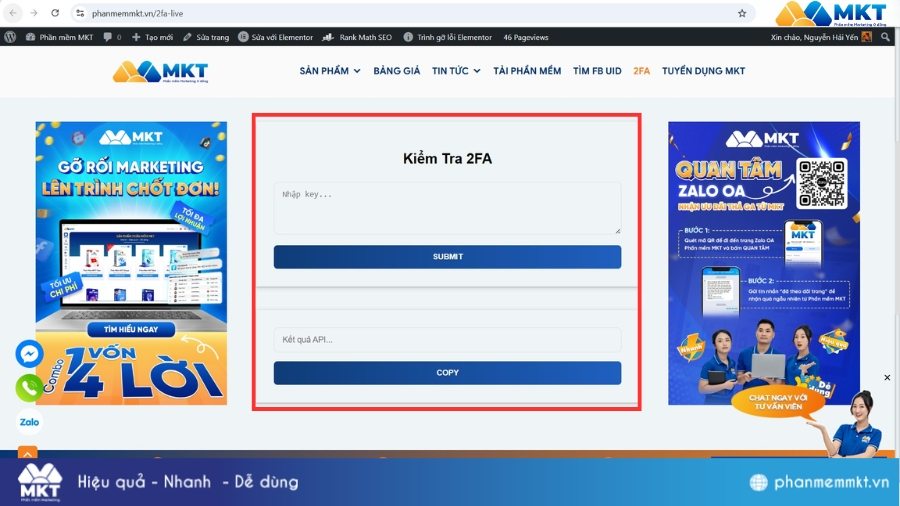 Sử dụng website lấy mã 2FA 2FA Live là gì