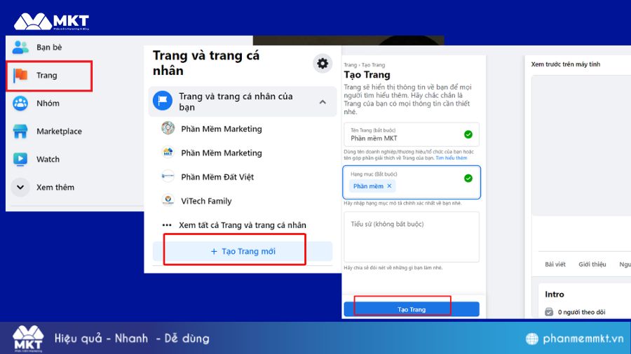 Cách tạo Fanpage trên Facebook bằng máy tính