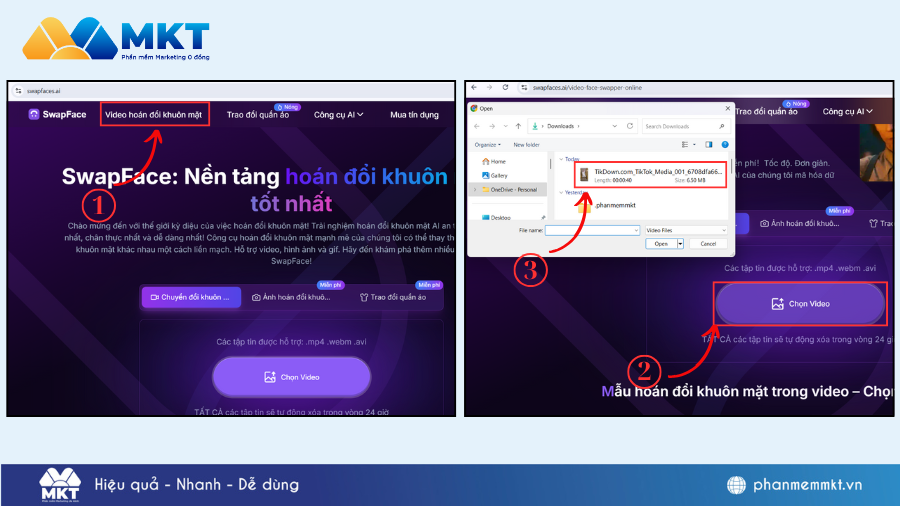 Cách ghép mặt vào video trên TikTok hot trend 2025