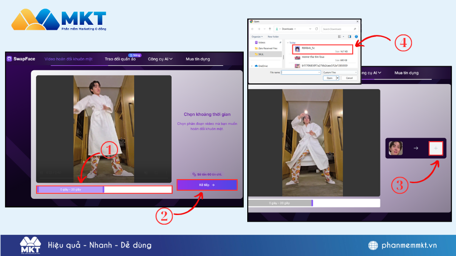Cách ghép mặt vào video trên TikTok hot trend 2025