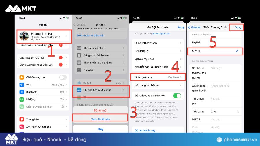 Chuyển vùng App Store sang quốc gia khác