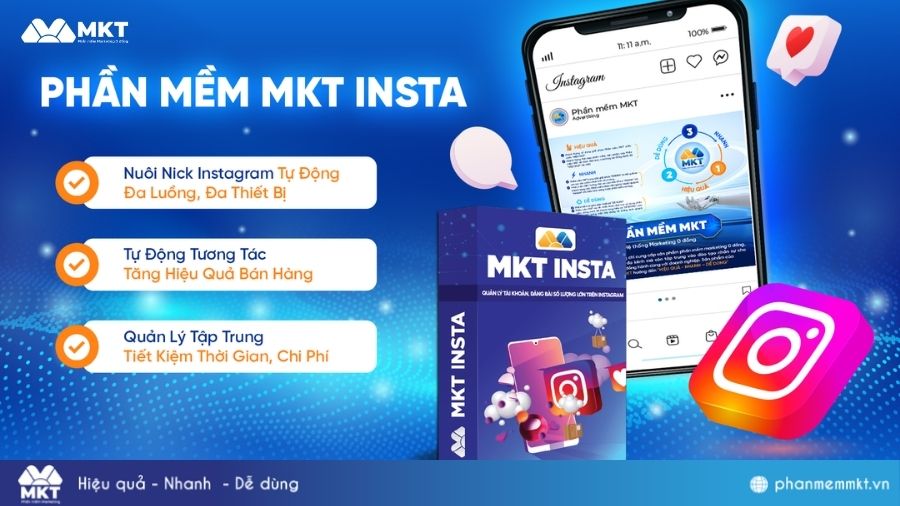 MKT Insta Phần mềm tăng follow Instagram tự động - MKT Insta