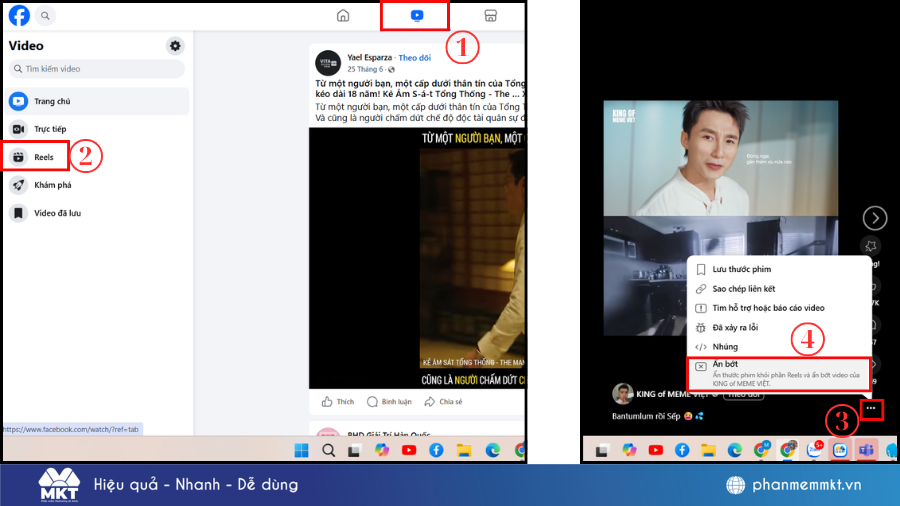 Cách tắt reels trên Facebook