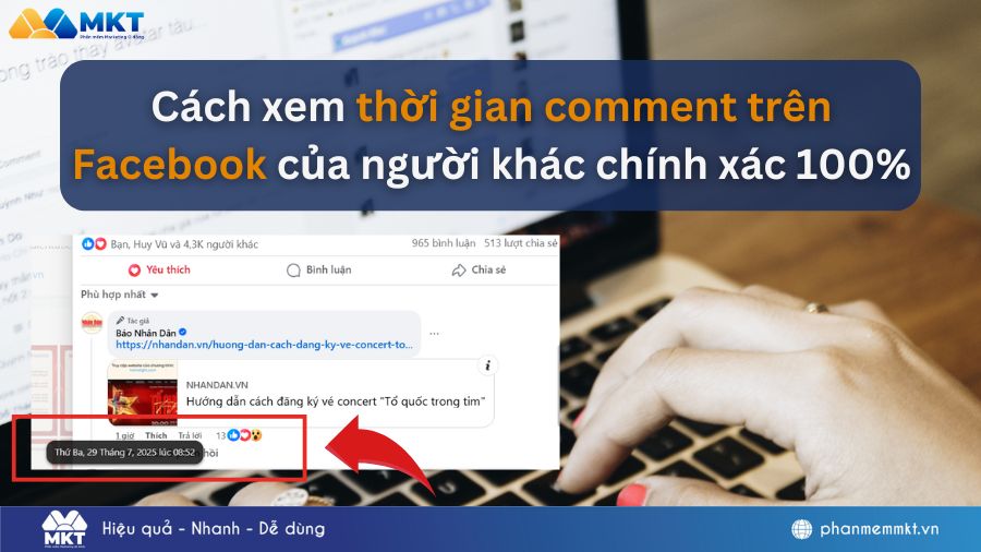 Cách xem thời gian comment trên facebook của người khác