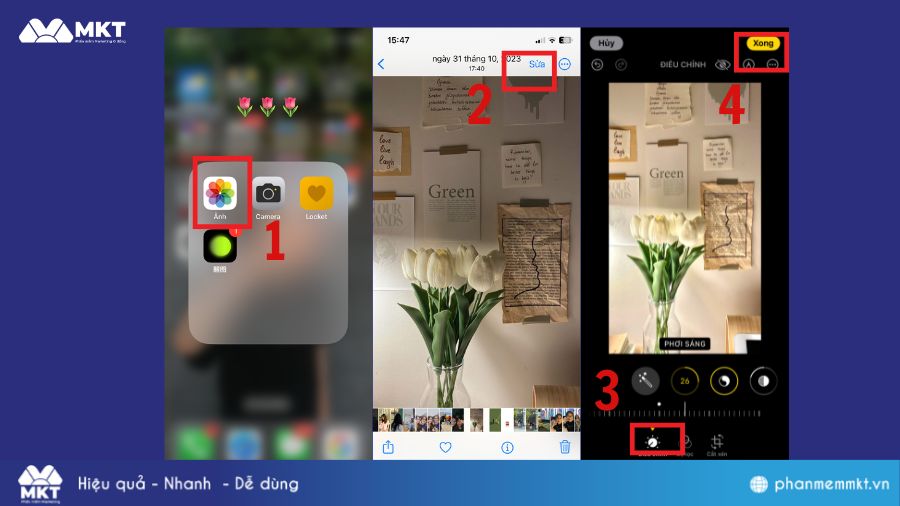 Cách sử dụng công cụ chỉnh ảnh trên iPhone
