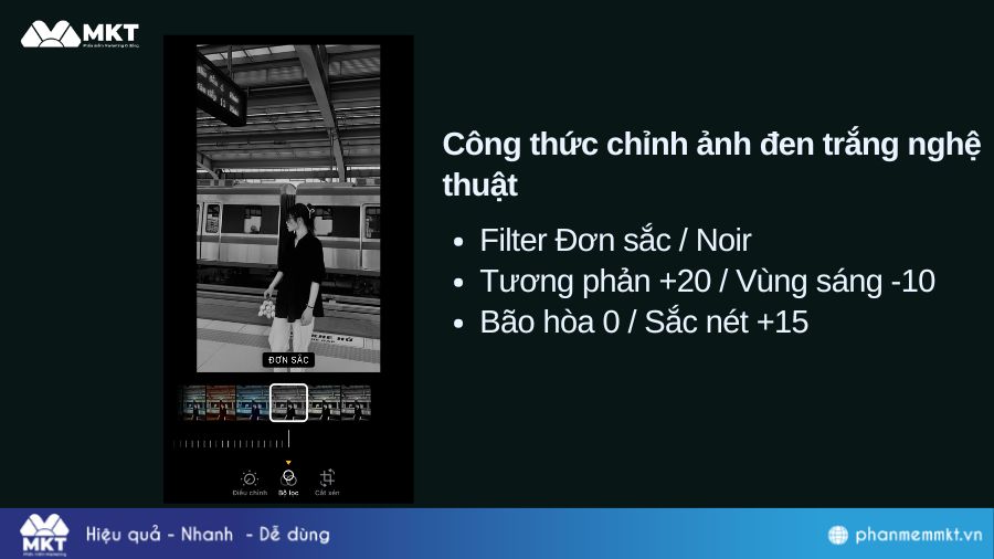 Công thức chỉnh ảnh đen trắng nghệ thuật