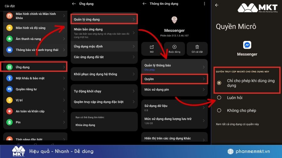 Ghi âm Messenger bị lỗi 