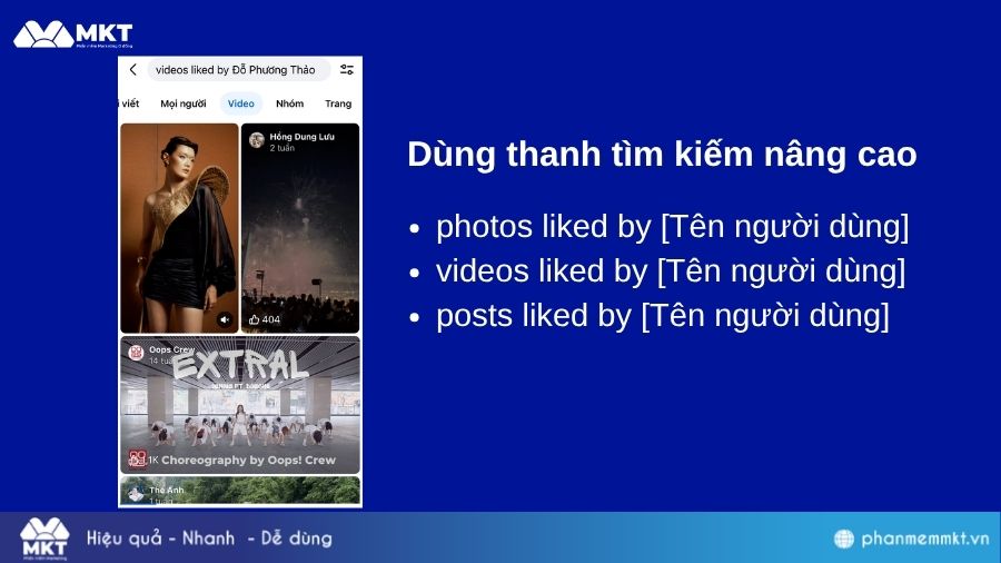 Dùng thanh tìm kiếm nâng cao