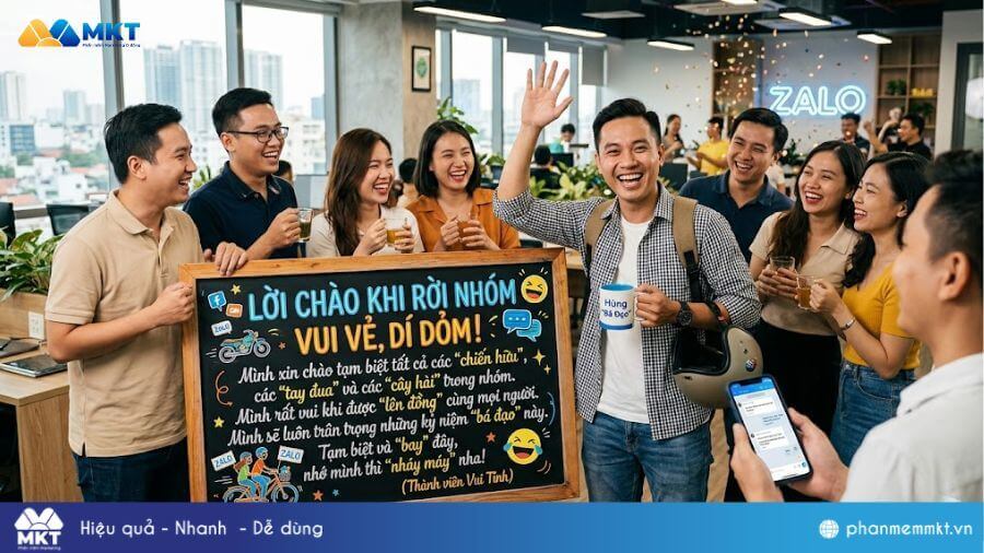Lời chào khi rời nhóm Zalo vui vẻ Lời chào khi rời nhóm Zalo vui vẻ, dí dỏm