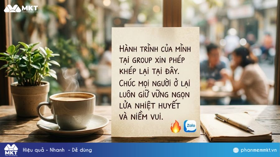 Câu rời nhóm Zalo ngắn gọn nhưng đầy dư âm Lời chào khi rời nhóm Zalo ngắn gọn nhưng đầy dư âm