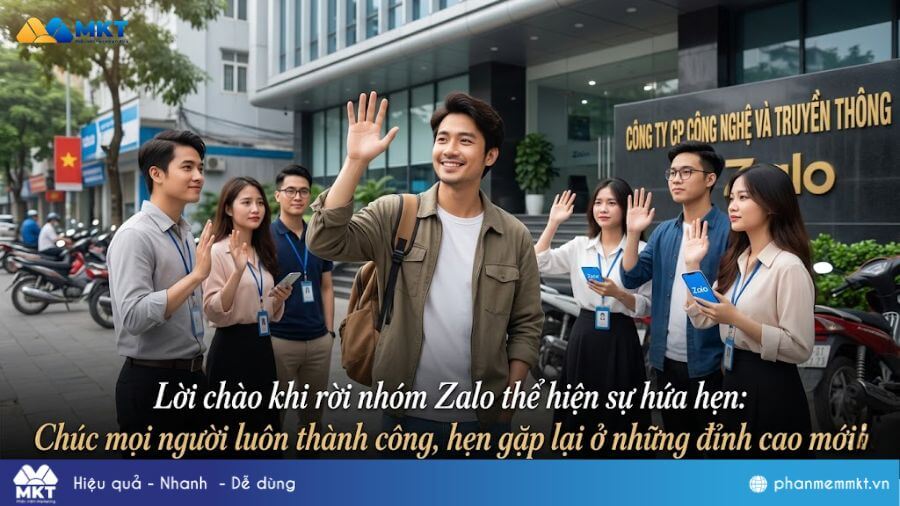 Lời chào khi rời nhóm Zalo đầy hứa hẹn Lời chào khi rời nhóm Zalo thể hiện sự hứa hẹn