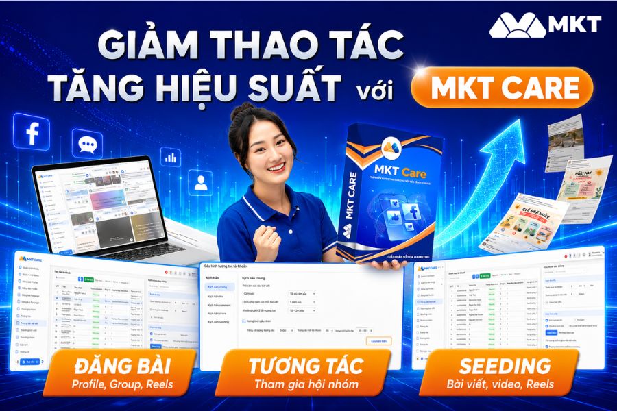 Top những cách rải link Shopee an toàn và hiệu quả hiện nay 2 Phần mềm quản lý tài khoản Facebook - MKT Care