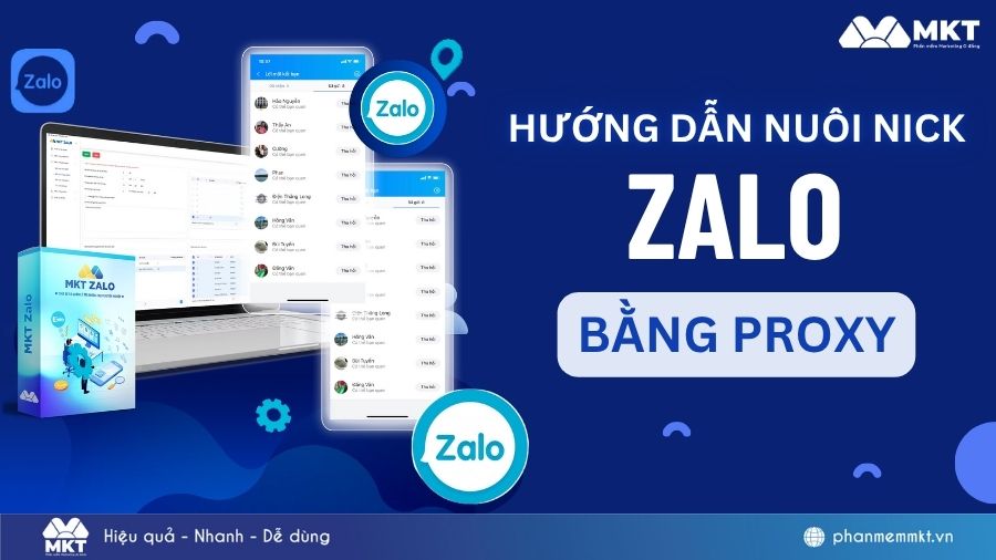 nuôi nick Zalo bằng proxy