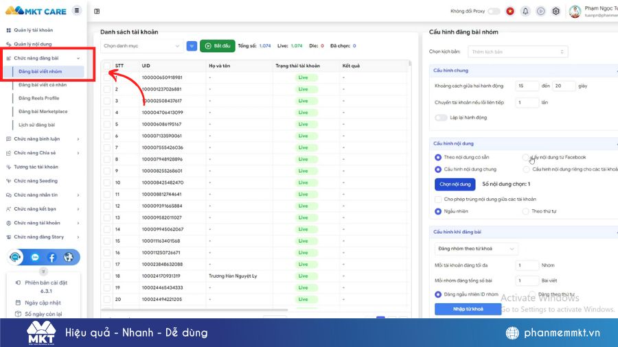 phần mềm bán hàng Facebook