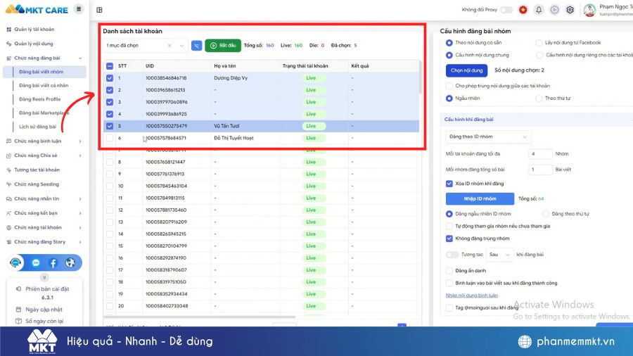 phần mềm bán hàng Facebook