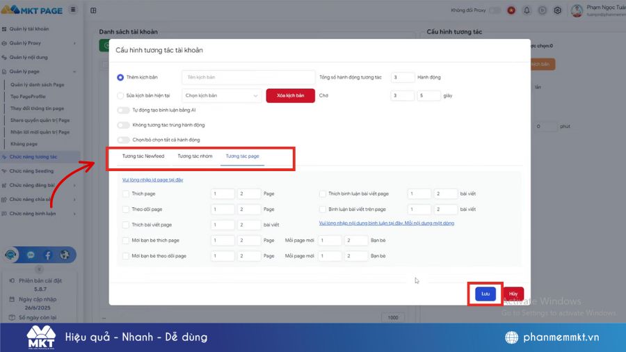 Phần mềm MKT Page