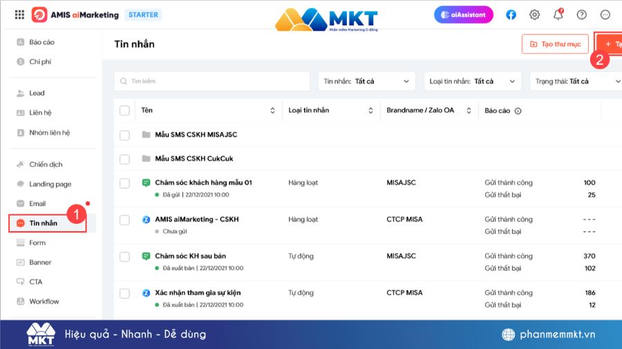 Phần mềm MISA aiMarketing Phần mềm MISA aiMarketing