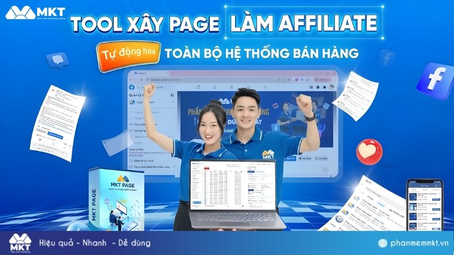 Phần mềm tăng like an toàn MKT Page Phần mềm tăng follow Facebook