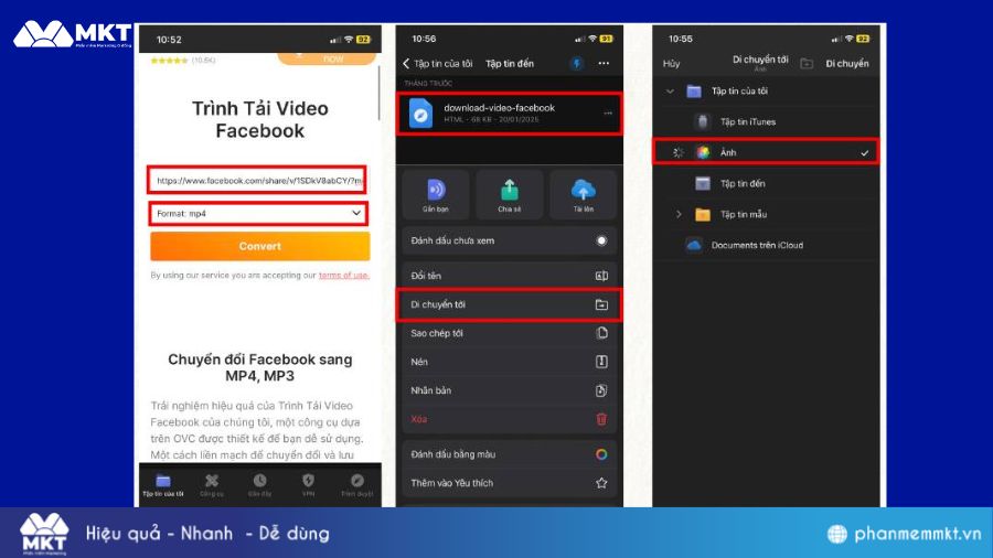 Tải video fb riêng tư bằng điện thoại IPhone