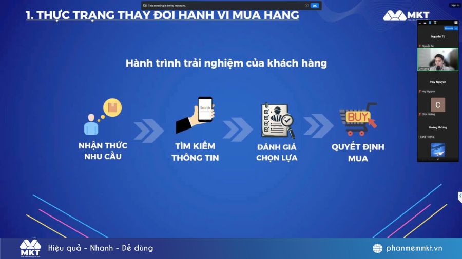 Hành vi mua hàng được anh Long phân tích trong workshop chuyển traffic thành đơn hàng
