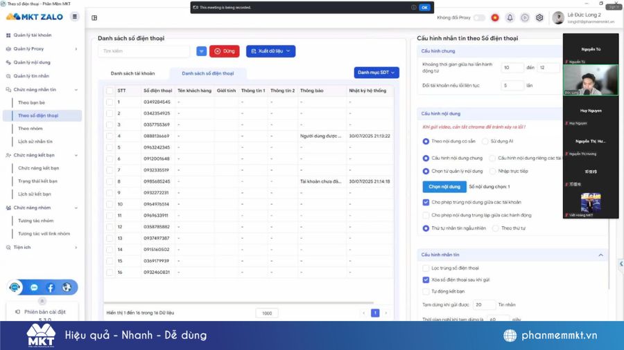 Sản phẩm của Phần mềm MKT được demo trong buổi workshop Chuyển Traffic thành Đơn Hàng