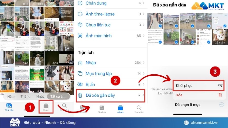 cách khôi phục ảnh đã xóa vĩnh viễn trên iPhone