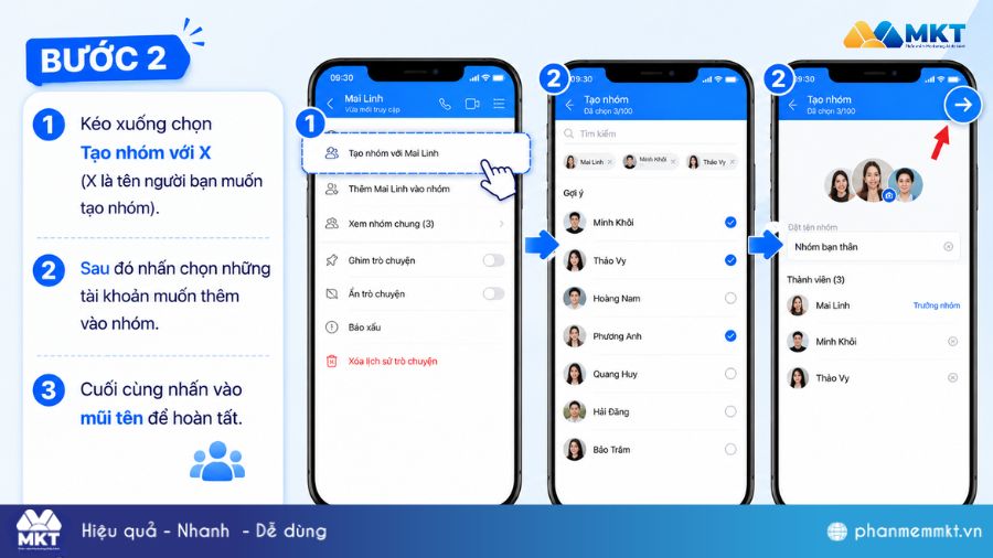 Hướng dẫn cách tạo nhóm Zalo không cần kết bạn cực đơn giản 3 Tạo nhóm Zalo không cần kết bạn